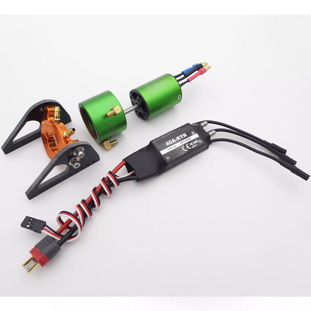 2835 KV3300 4-Poles Water Cooling Brushless Motor 40A ESC for RC Boats Jet  YacWR