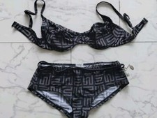 MEXX Hübscher Bikini Gr. 34/36 Korb C/D schwarz braun Hipsterhose NEU