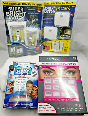 AS SEEN ON LOT SENSOR BRITE / PERFECT SMILE / SUPER BRIGHT SWITCH / 3 SEC LASH