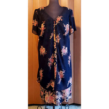 Positive Attitude size 20 vintage black & floral print dress