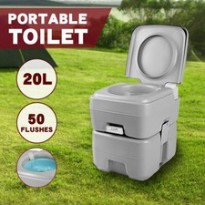 20L Outdoor Portable Camping Travel Toilet Flushable Potty Camp Caravan Boating