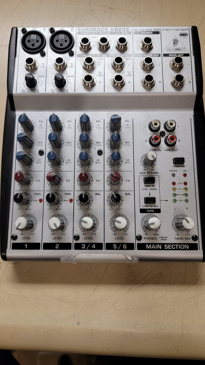 小型ミキサー BEHRINGER EURORACK UB802 Used Behringer UB802 Unpowered Mixer | Guitar Center