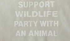 Original Vintage Support Wildlife Party With An Animal Mini Iron On Transfer