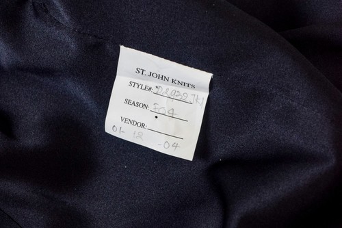 Vintage ST. JOHN EVENING Santana Knit Long Jacket Black Paillette 8 10 Medium - Picture 8 of 10