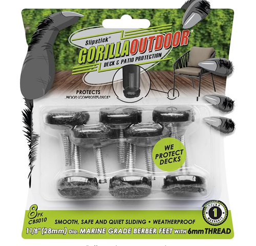 Slipstick Gorilla Outdoor Adjustable Furniture Levelers (8 Pack) NEW - Picture 1 of 7