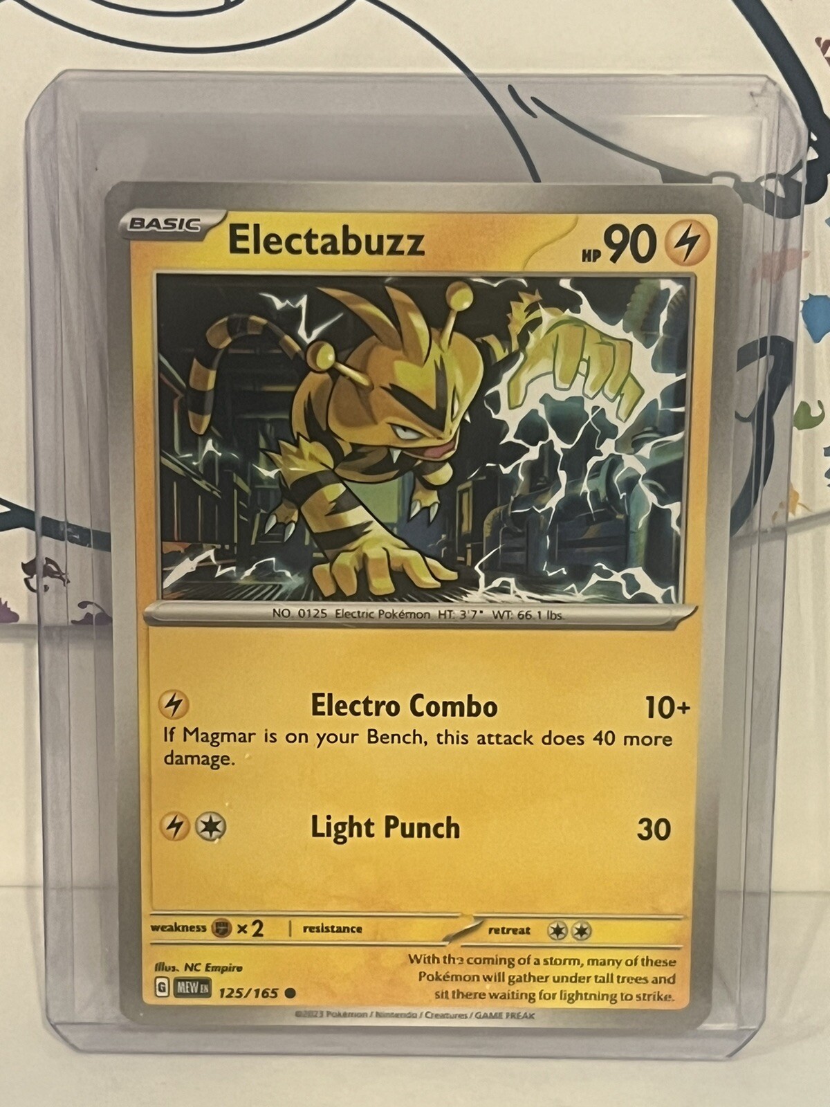 Electabuzz Reverse Holo NM 125/165 Scarlet & Violet 151 Pokemon Card