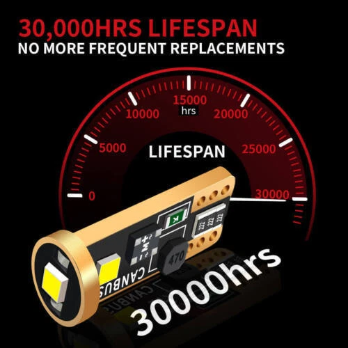 T10 LED License Plate Light Bulbs 6000K Super Bright White 168 2825 194 - Image 2 of 4