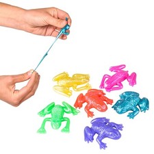 DOZEN Stretchy Frogs Toads Kids Party Loot Bag Halloween Fillers Fidget Toys NEW