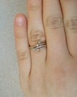 14K Helzberg Diamonds White gold Diamond Ring Size 7 R31 — photo 6