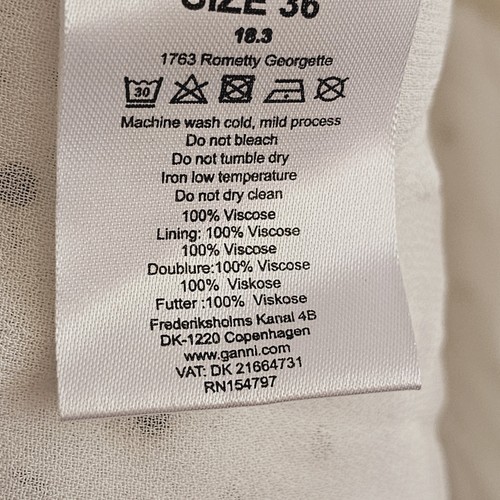 NEW Ganni Rometty ruffle dress white size FR 36 (S) georgette BNWT $275 - Picture 13 of 16
