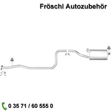 für Ford Street KA 1,6i RB RL2 Mittelrohr Endtopf Auspuff mit Anbausatz a*
