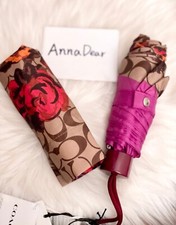 Coach Uv Protection Mini Umbrella In Signature Jumbo Floral Print