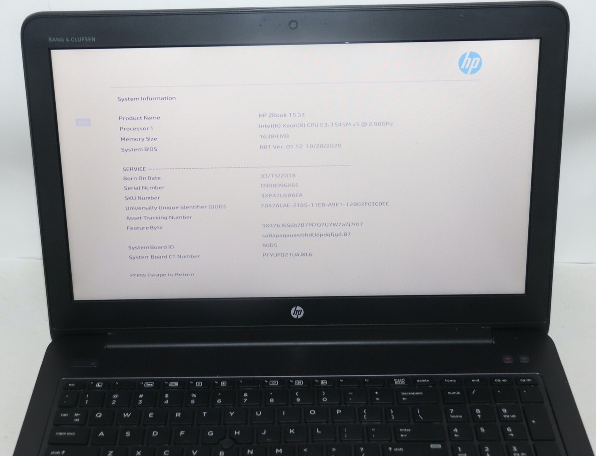 HP ZBOOK 15 G3|Intel Zeon@2.90GHz|16GB RAM|256 SSD|WIN11| Webcam