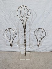 RARE Vintage Lucite Wire Wig Hat Rack Stand 3 Tier Adjustable 1970's