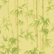Bamboo Stalks Brown & Green on Golden Background Unpasted Wallpaper 56643981