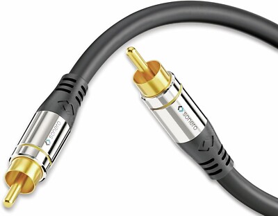 1m Audio Kabel Sonero Premium HiFi Cinch RCA Stecker Cinchkabel Subwoofer