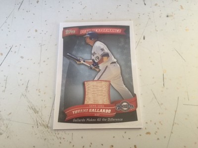 2010 Topps Peak Performance Relic Yovani Gallardo PPR-YG Bat Milwaukee Brewers
