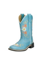 Smoky Mountain Western Boots Girls Desert Flowers Turquoise 3305C