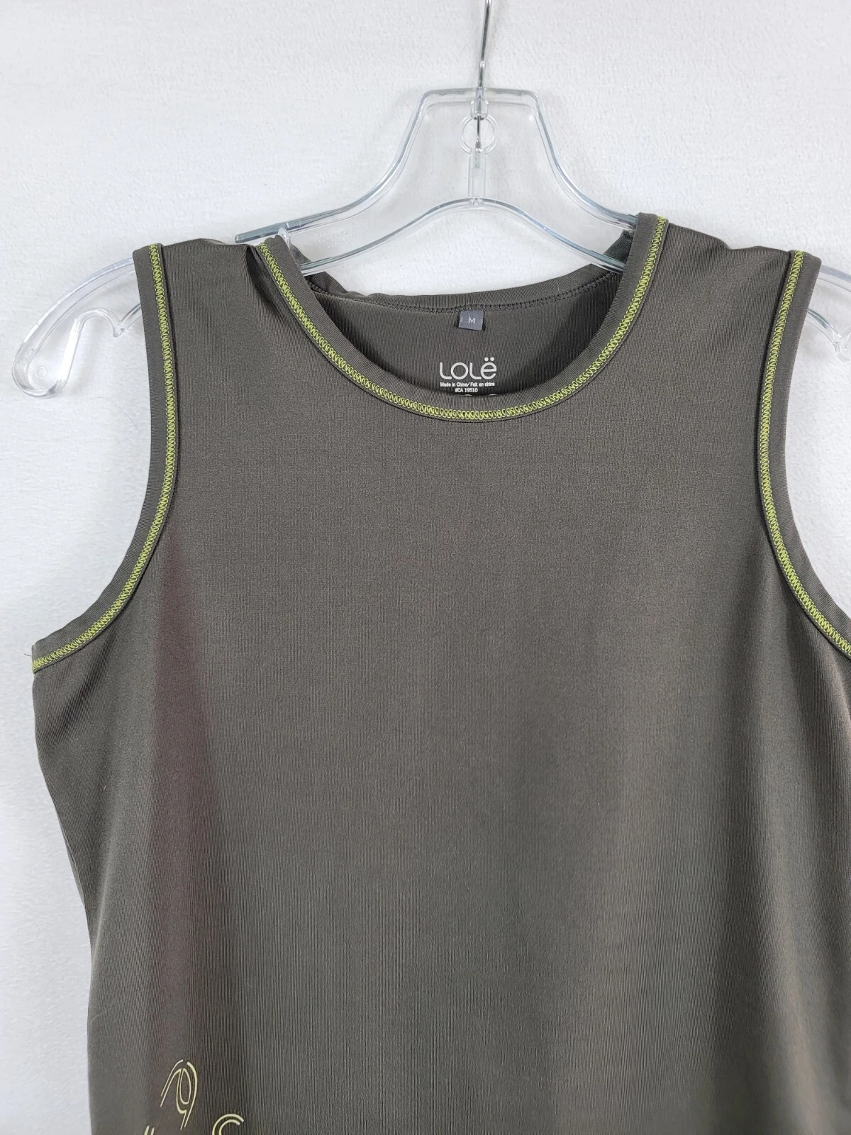 lole sleeveless quick-dry yellow design tank-top