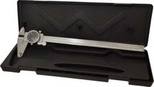 Dial Caliper: 12'' Range, 0.001'' Graduation, 0.1'' per Revolution Black Face