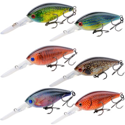 6PCS Fishing Lure Bait Trolling 12.5g Minnow Swimbait Bass Artificial Crankbait