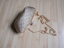 Womens Gold Crystal Clutch Bag Purse /Ladies Evening Party Bridal Prom Hanbags 