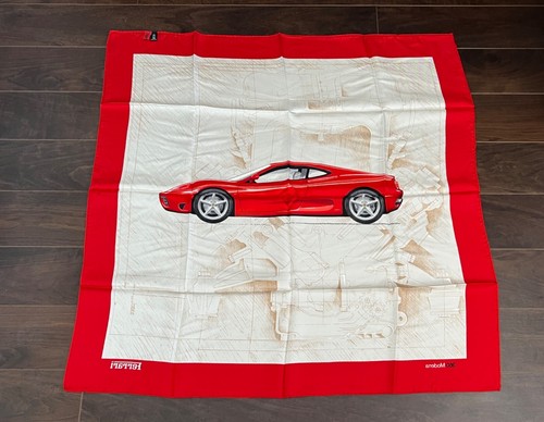 Foulard sciarpa seta originale Ferrari 360 Modena idea anni 2000 e scatola originale - Foto 6 di 8