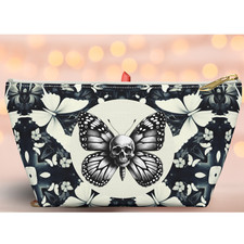 Butterfly Zip Pouch, Kaleidoscope Makeup Bag, Makeup Gift Bag,