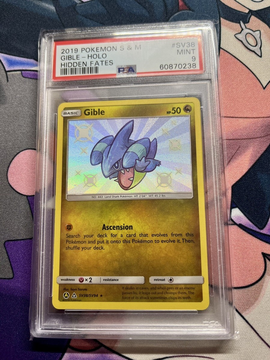 Pokmon TCG Gible Hidden Fates SV38/SV94 Holo Shiny Holo Rare PSA 9 MINT Graded | eBay Pokmon TCG Gible Hidden Fates SV38/SV94 Holo Shiny Holo Rare PSA 9 MINT Graded | eBay