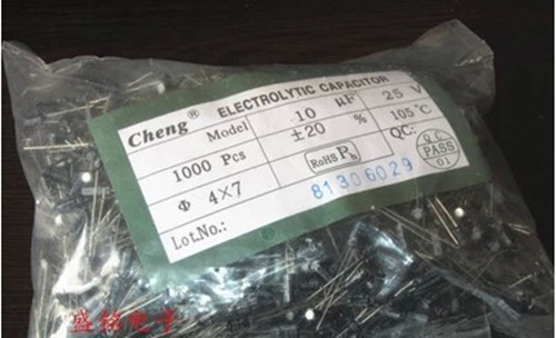 1000pcs 10uF 25V Electrolytic Capacitor 25V 10UF 4x7mm - Picture 1 of 1