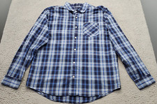 Hurley Shirt Mens Large Multi Plaid 100 Cotton Long Sleeve Collared Button Down