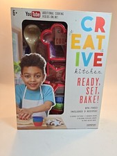 Creative Kitchen Chef Kids Cooking Ready Set Bake 9 Pieces  Recipe Book NIB