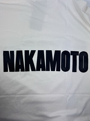 shio shioタグ Satoshi Nakamoto - Logo Print T-Shirt Size: XL Fits XXL | eBay