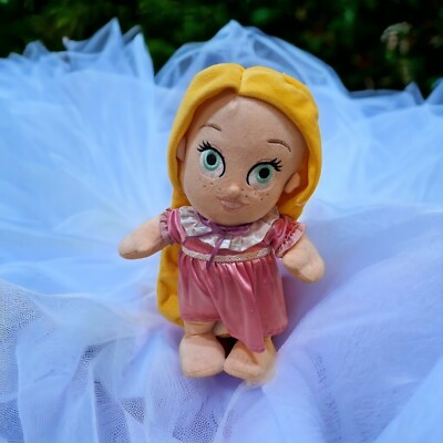Disney Parks Disney Babies 12'' Plush Baby RAPUNZEL Cloth Hair Doll GUC