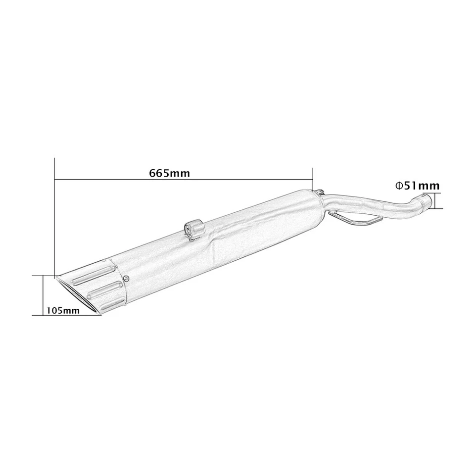 Mufflers Tail Pipe Slip-On Exhaust System Fit For BMW R18 Classic 100 Year R18B - Image 4 of 4