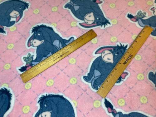 Disney Donkey Eyeore So Blue Animal Fleece Fabric Pink Craft Quilting 61" x 44" - Picture 8 of 21