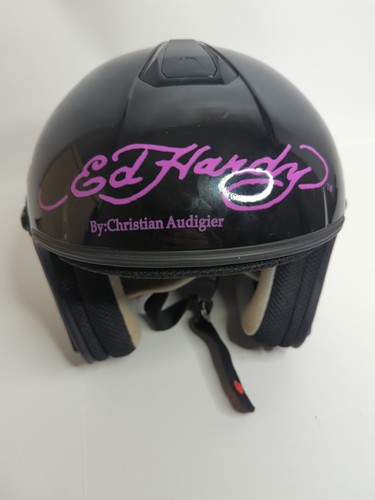 KBC Motorcycle Helmet Ed Hardy Christian Audigier Love Kills Slowly Large 59-60 - Picture 4 of 20