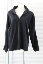    SIZE M ACTION NAVY BLUE POLYESTER GREY CONTRAST FLEECE COLLARED JUMPER