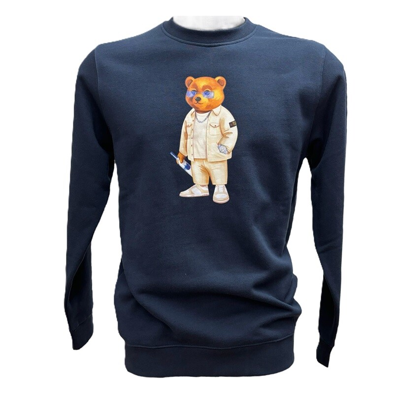 Sudadera Cuello Redondo Orgánica BARON FILOU Azul Marino Lxxiv Unisex I2023