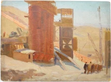 Soviet Socialist Painting,Armenian Labor Scene,Armenia Artist,HARUTYUNYAN 1950s