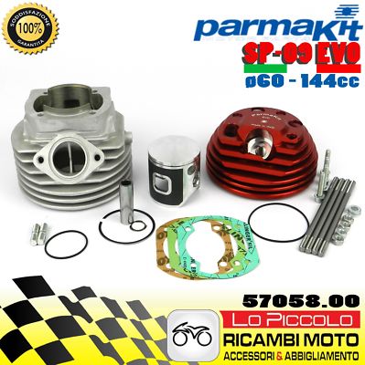 KIT CILINDRO GRUPPO MODIFICA A 144 CC PARMAKIT SP09 EVO DM 60 APE 50 VESPA 