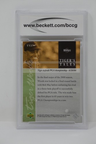 2001 Upper Deck Tiger's Tales #TT27 Tiger Woods Rookie BCCG 10 MINT OR BETTER - Picture 4 of 4