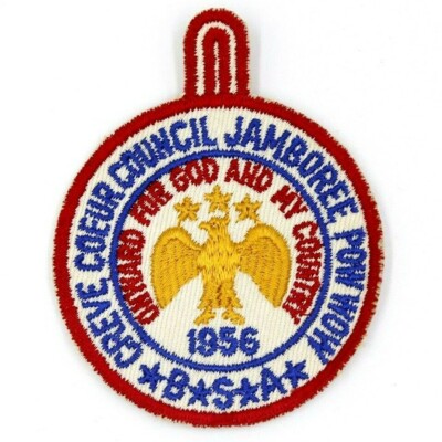 Vintage 1956 Jamboree Pow Wow Creve Coeur Council Patch Illinois Boy Scouts BSA