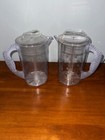Set of 2 Pampered Chef Quick Stir 2 Quart Pitcher w/Polka Dots #2272