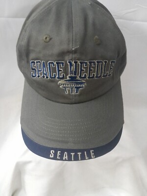 Seattle Space Needle Embroidered Adjustable Hat Cap Green Gear For Sports