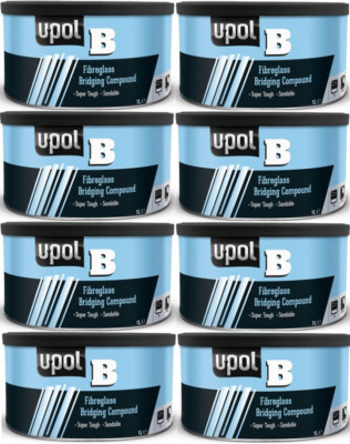 8x UPOL B Glasfaserbrückenmasse Nr.2 1L Karosseriefüller U-POL