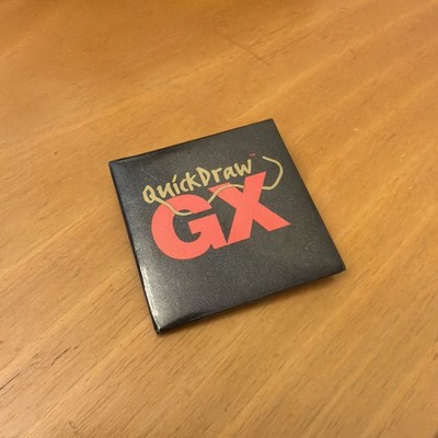 Vintage Apple QuickDraw GX Macintosh Promo Pinback Button Badge Mac Rare