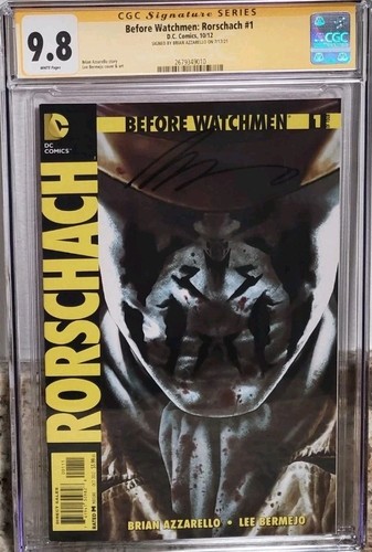 Before Watchmen: Rorschach #1 DC Comics 2012 CGC 9.8 Signed by Brian Azzarello