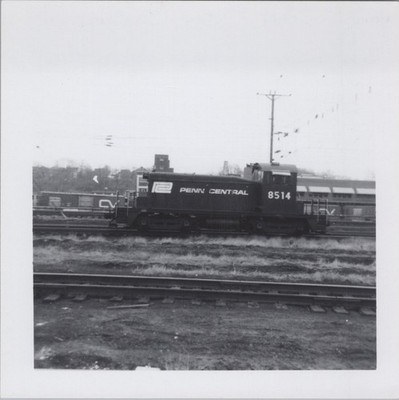 PENN CENTRAL Yard Switcher Train 8514 Harrisburg PA VINTAGE PHOTO ORIGINAL