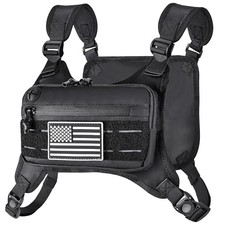 Running Vest for Men with Reflective Back, Water Resistant Running Chest Pack